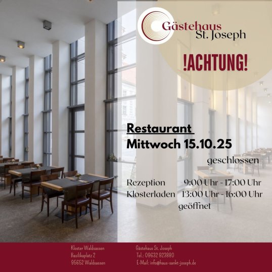 geschlossen 15.10.25
